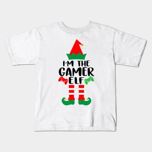 The Gamer Elf Family Matching Group Christmas Video Game Funny Gift Kids T-Shirt